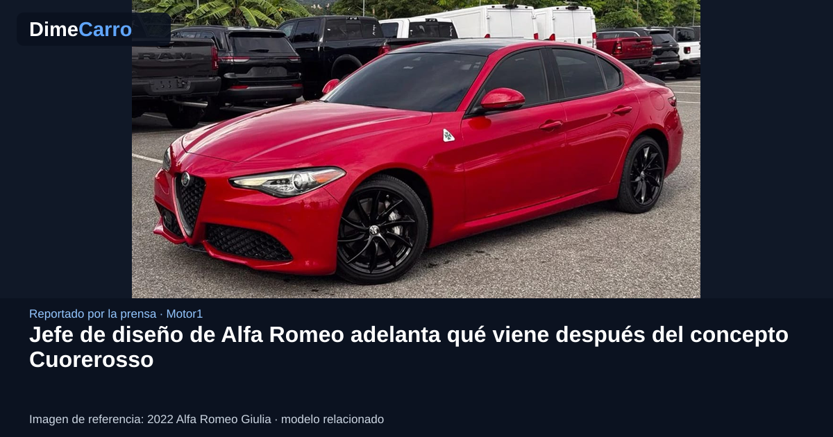 Jefe de diseño de Alfa Romeo adelanta qué viene después del concepto Cuorerosso