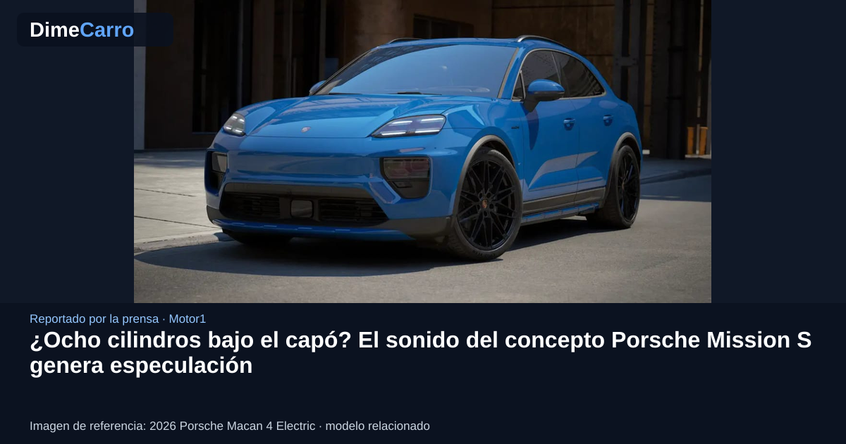 ¿Ocho cilindros bajo el capó? El sonido del concepto Porsche Mission S genera especulación