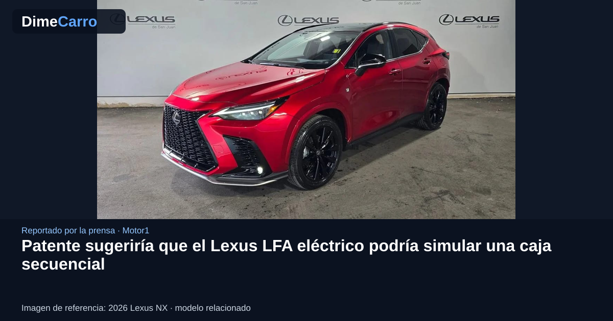 Patente sugeriría que el Lexus LFA eléctrico podría simular una caja secuencial
